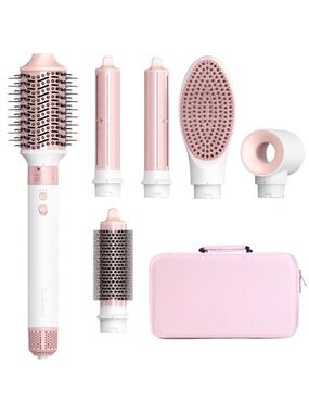 Sophinique Pink & White 6 in 1 Hair Dryer Brush & Air Styler